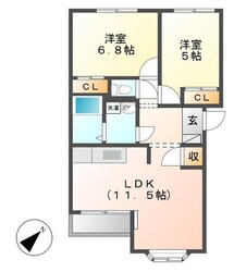 ヴィレッジ川原　西棟の物件間取画像